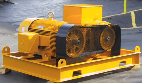 Belt-drive motor-generator set